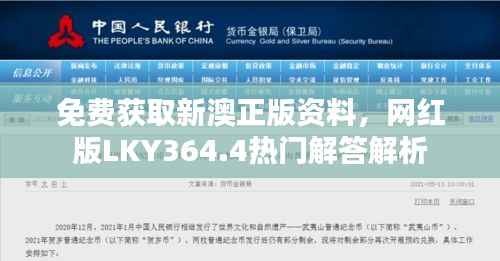 免费获取新澳正版资料,网红版LKY364.4热门解答解析