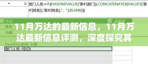 揭秘万达11月最新动态,特性、用户体验与目标用户群体深度评测