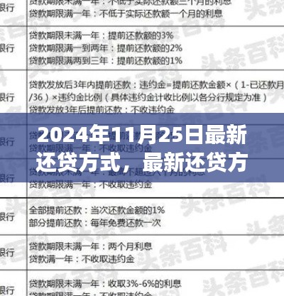 最新还贷方式指南,轻松掌握还款秘籍,初学者与进阶用户必读(2024年11月版)