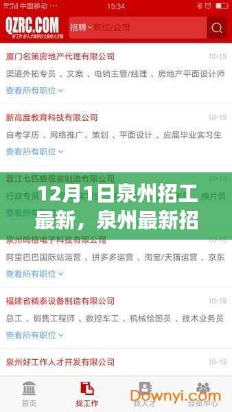 聚焦三大要点展望未来发展,泉州最新招工动态解析(12月最新)