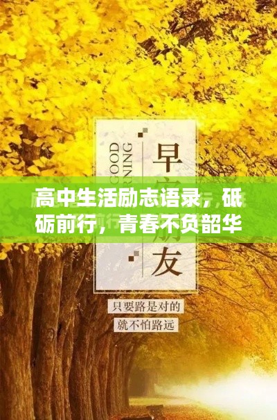 高中生活励志语录,砥砺前行,青春不负韶华!